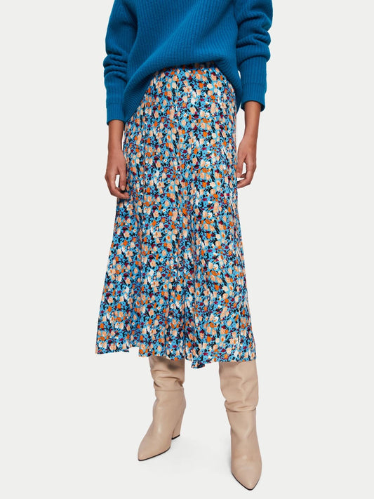 Viscose Printed Midi Skirt