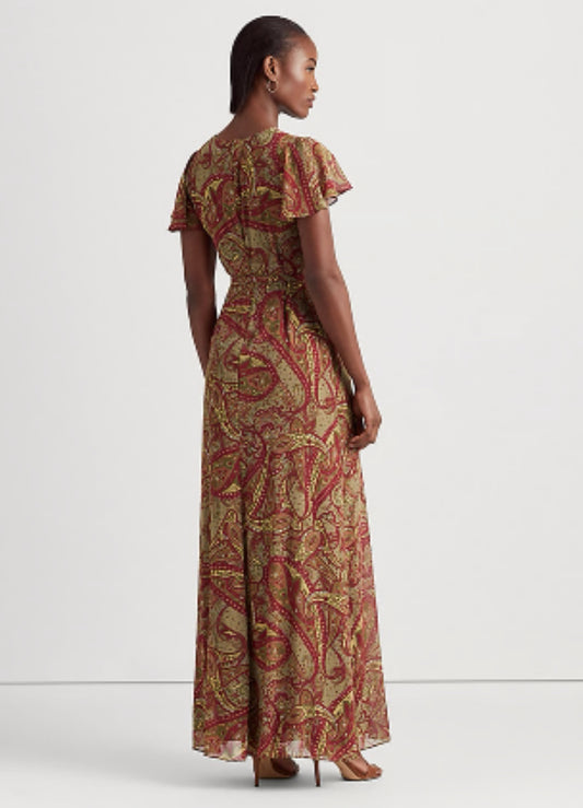 Paisley Ruffled Dress