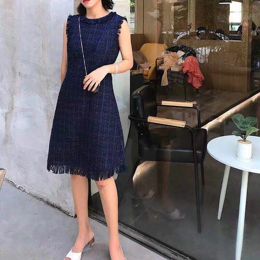 Tweed Navy Dress