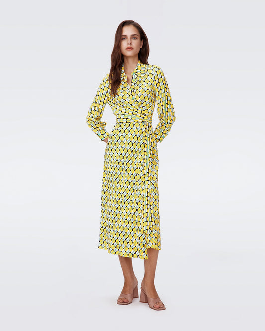 Viscose Geometric Midi Dress