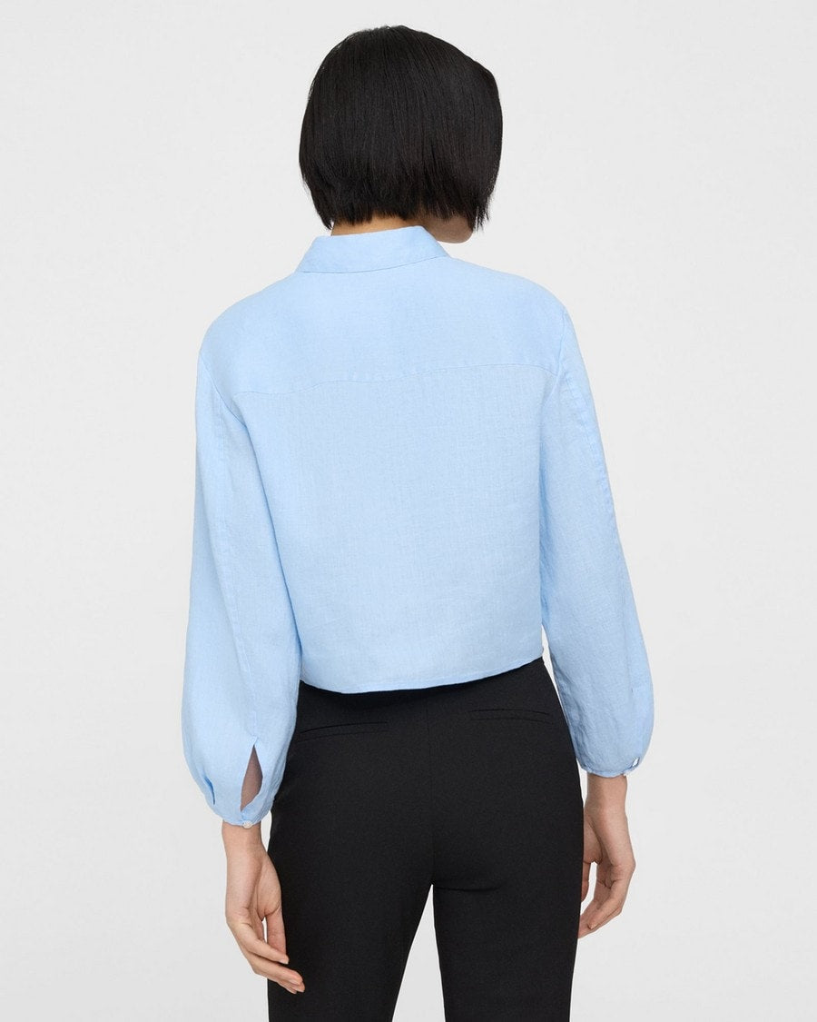 Linen Cropped Shirt