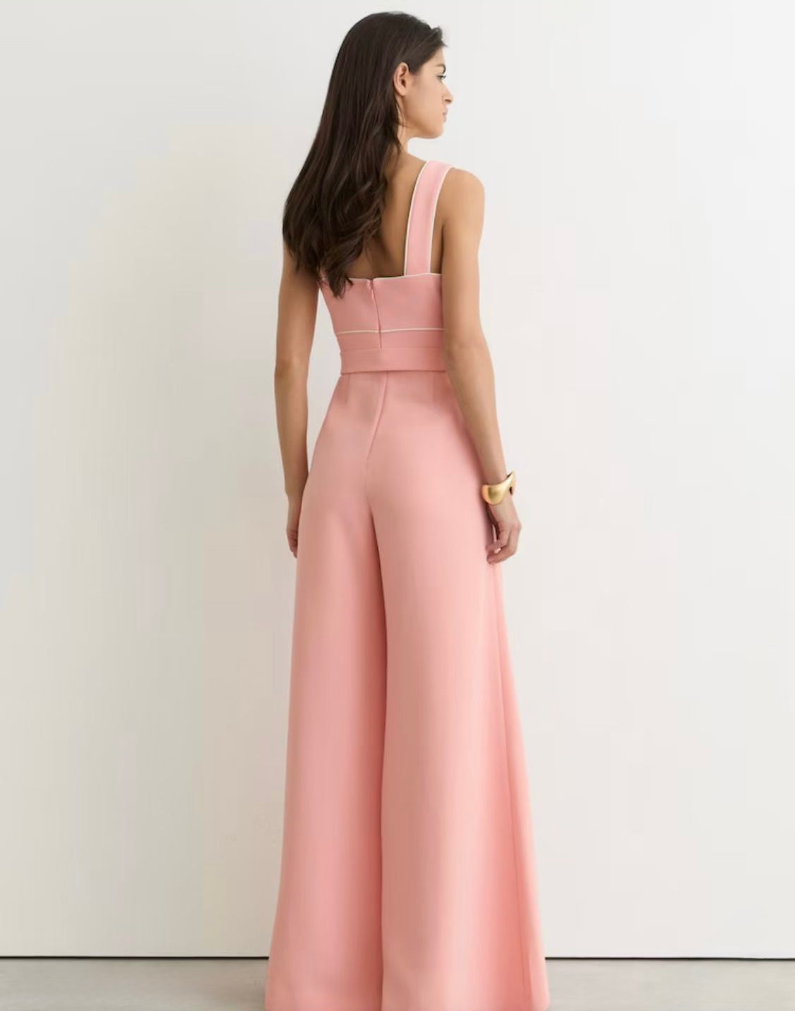 Wide-Leg Belted Jumpuit
