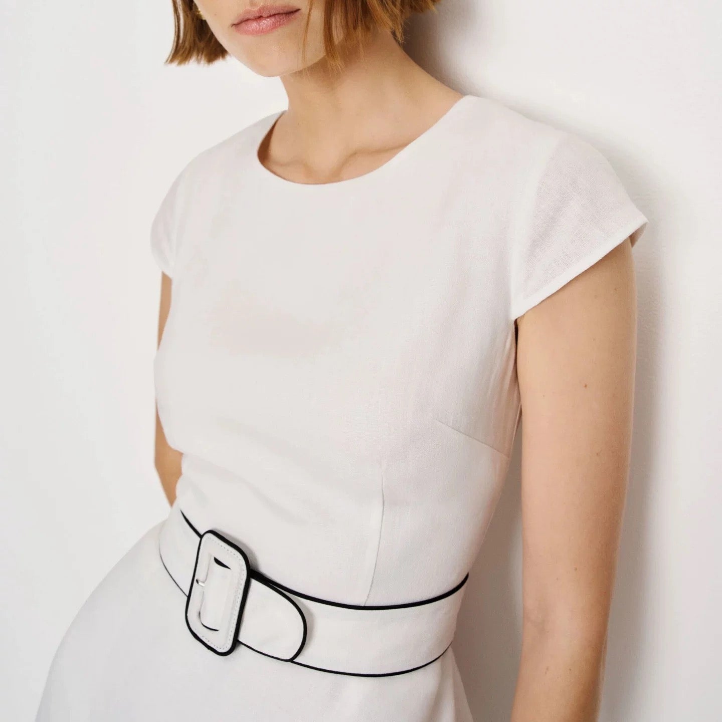 Linen Fit & Flare Dress