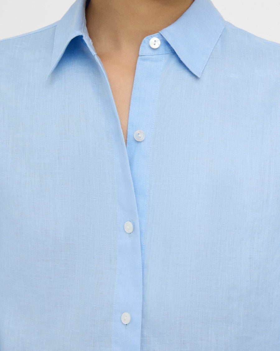 Linen Cropped Shirt