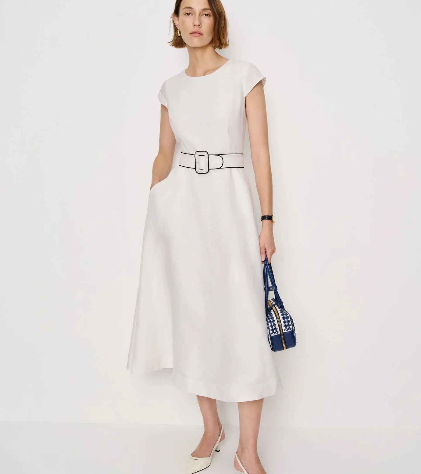 Linen Fit & Flare Dress
