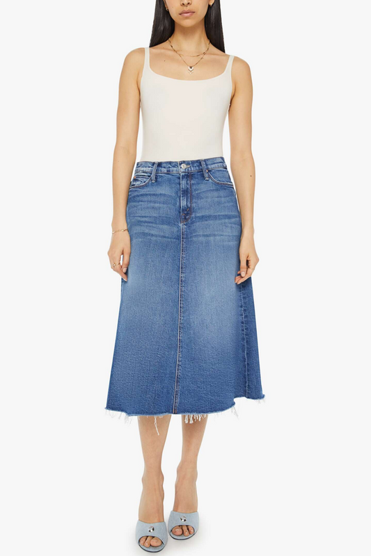 Denim Fray Skirt