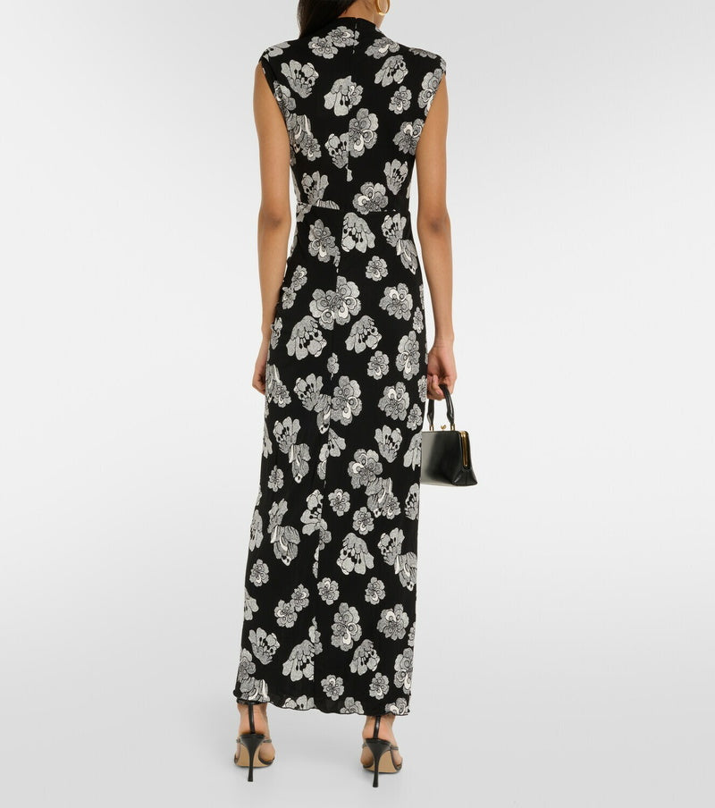 Viscose High-Neck Dress