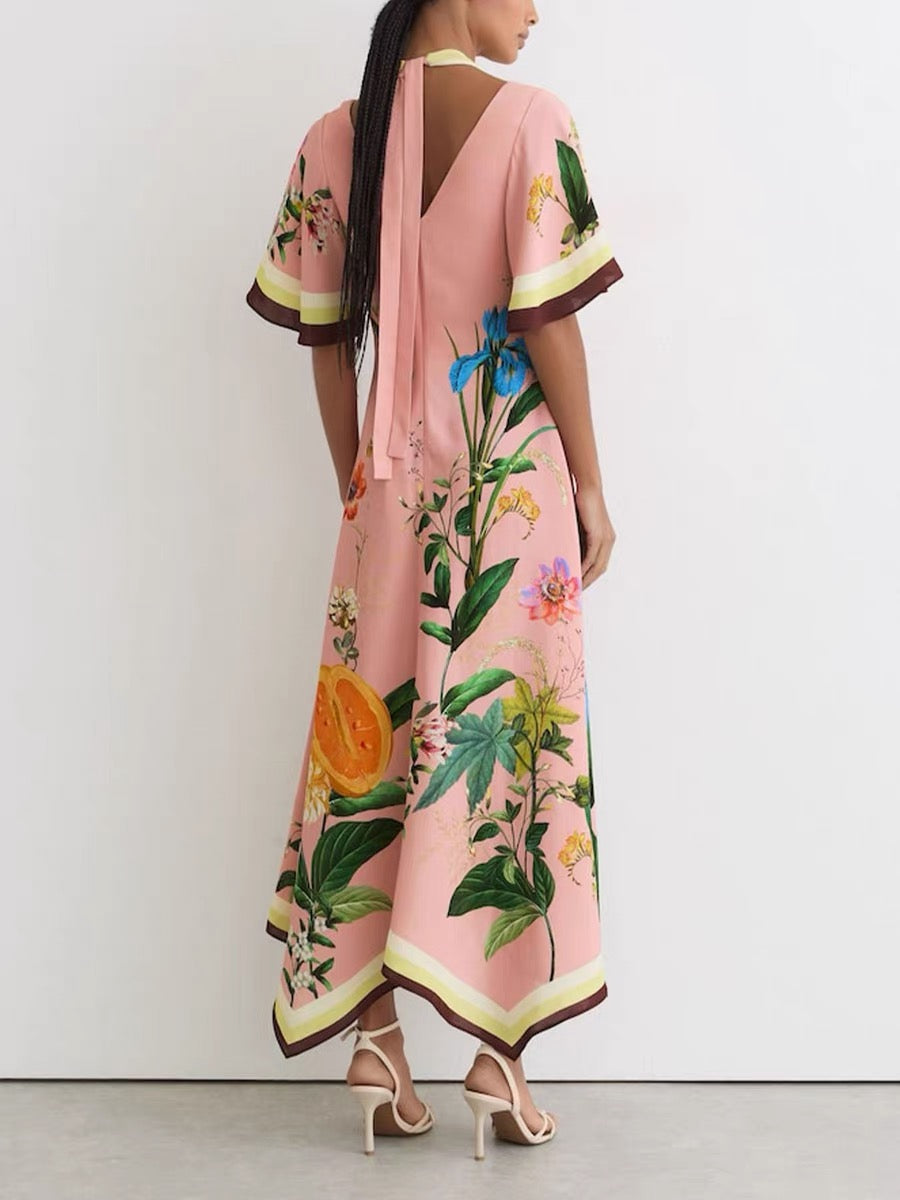 Georgette Printed Midi Dress