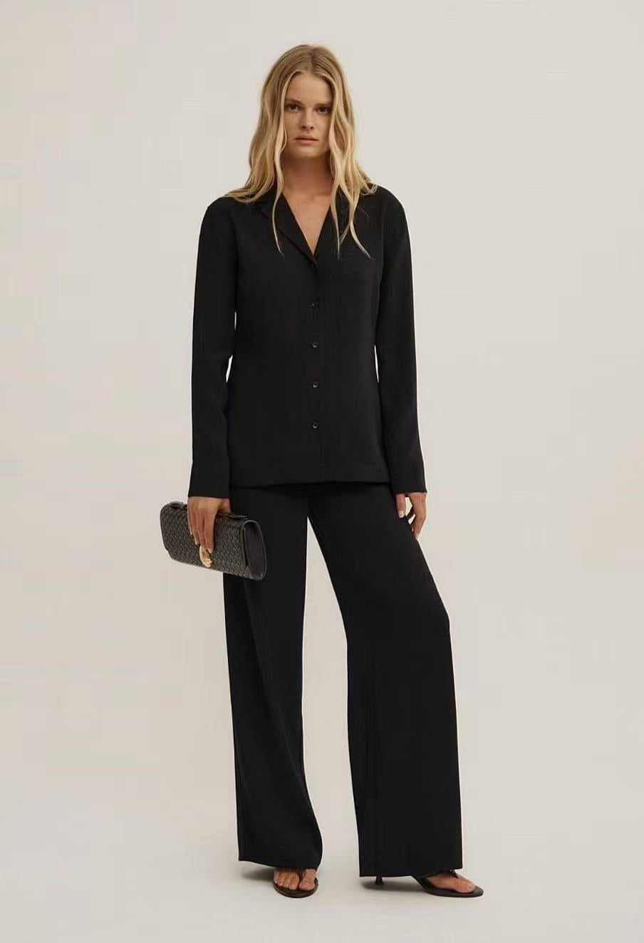 Black Crepe Shirt