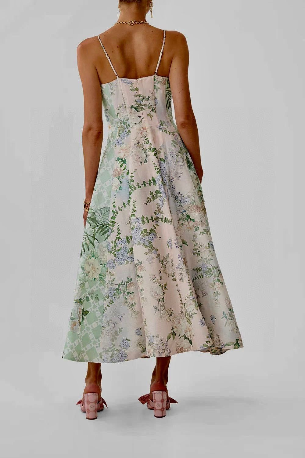 Silk Linen Corset Dress