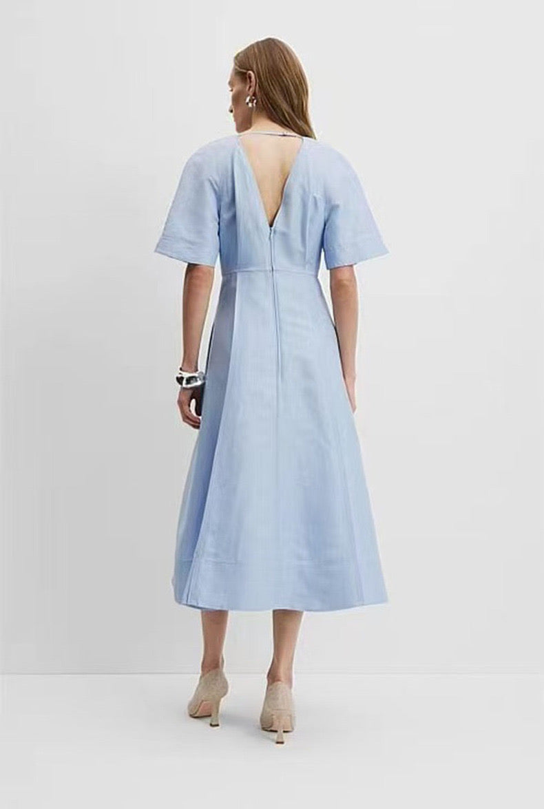 Cotton Linen Midi Dress