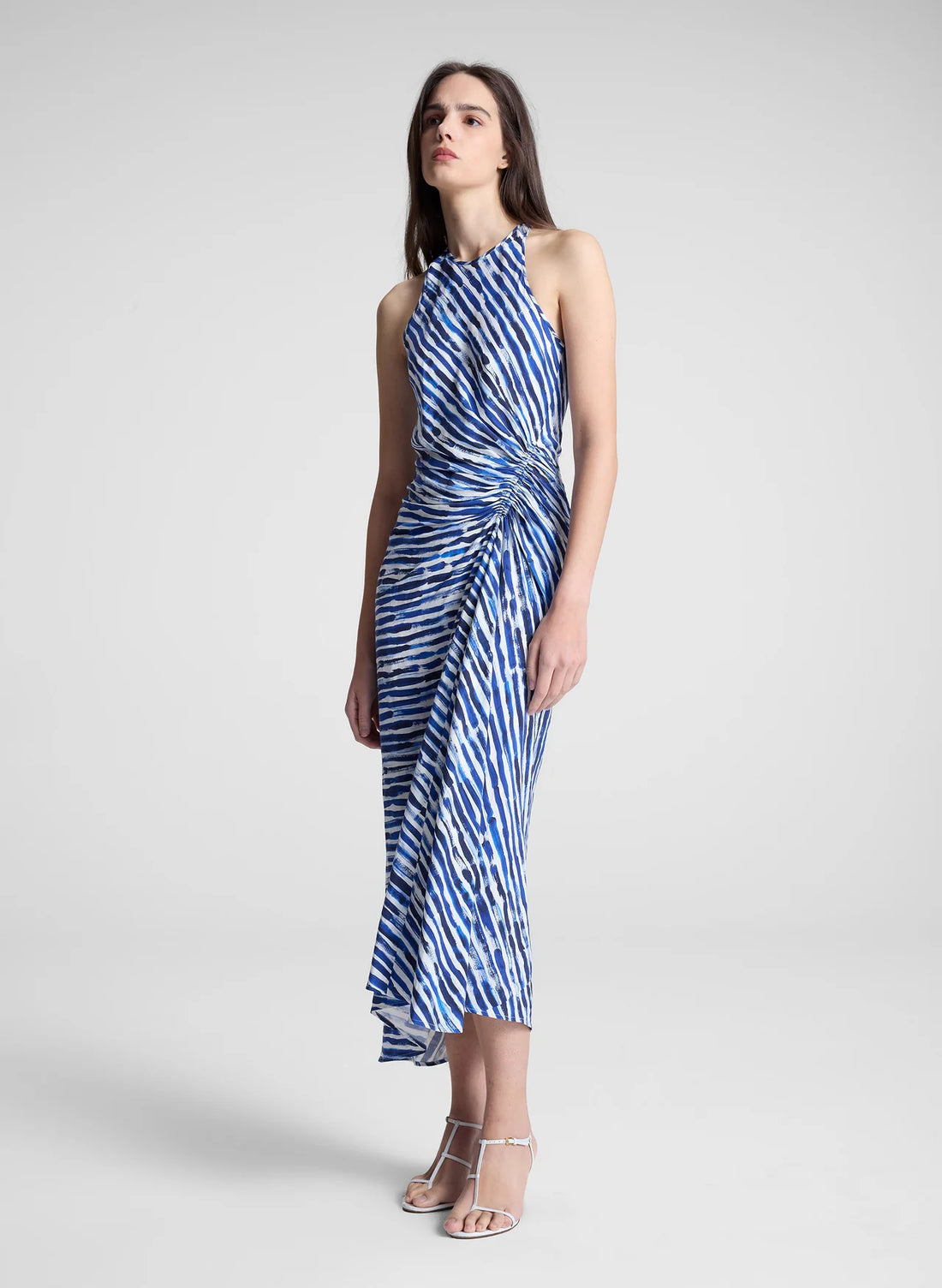 Silk Linen Bias-Cut Dress