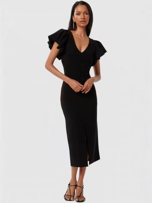 Flutter Sleeve BodyCon Dress