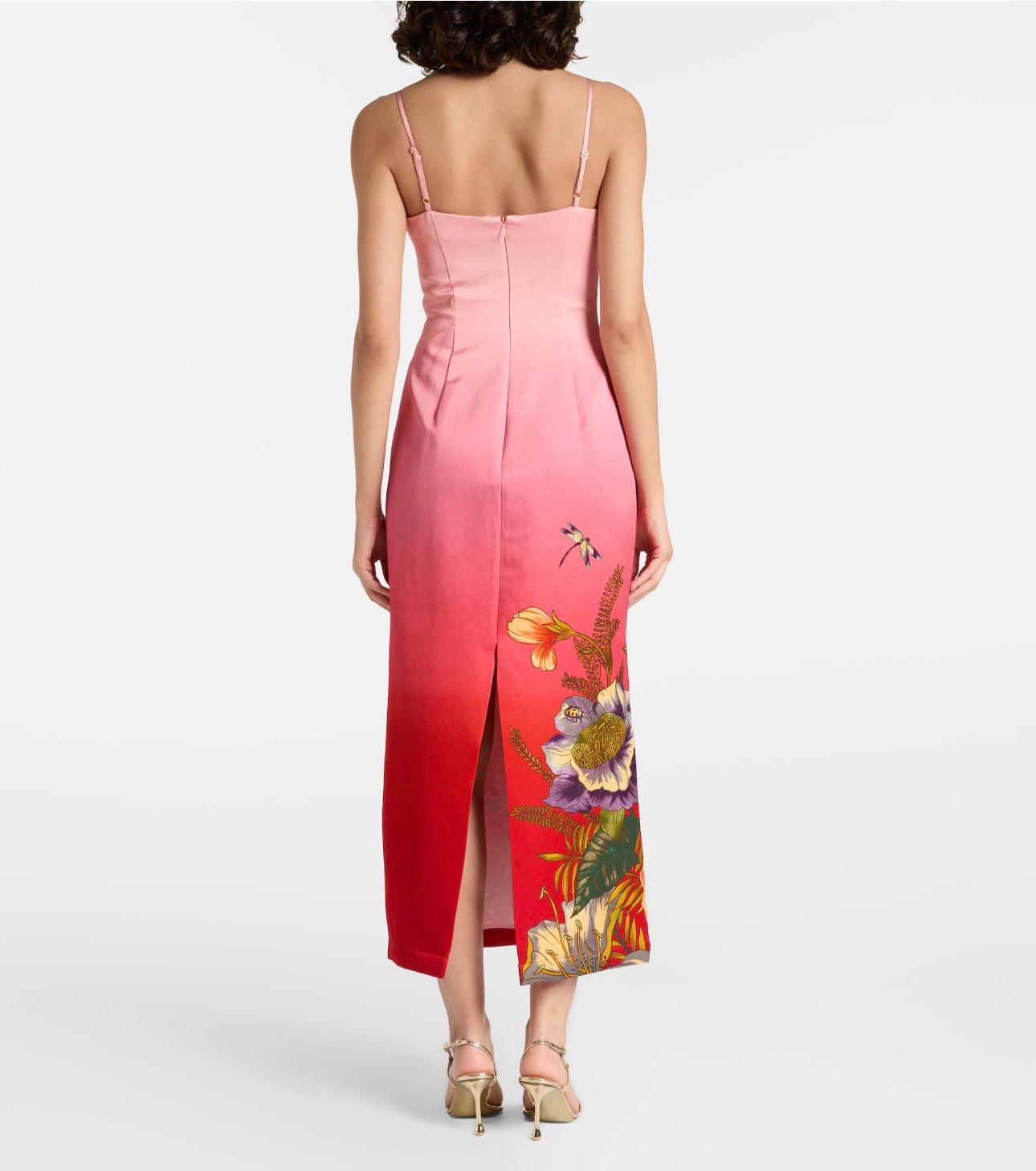 Spandex Floral-Print Midi Dress