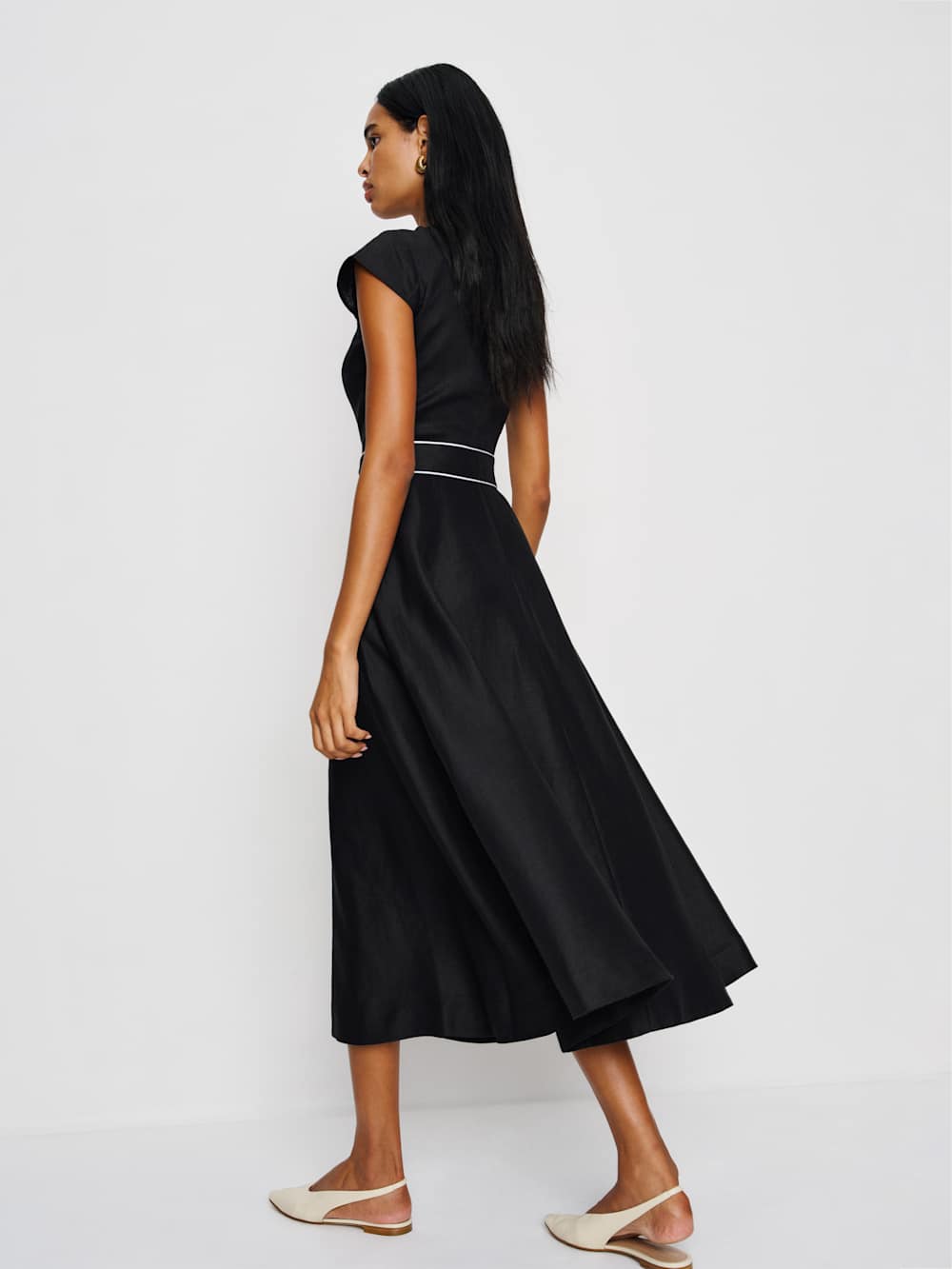 Linen Fit & Flare Dress