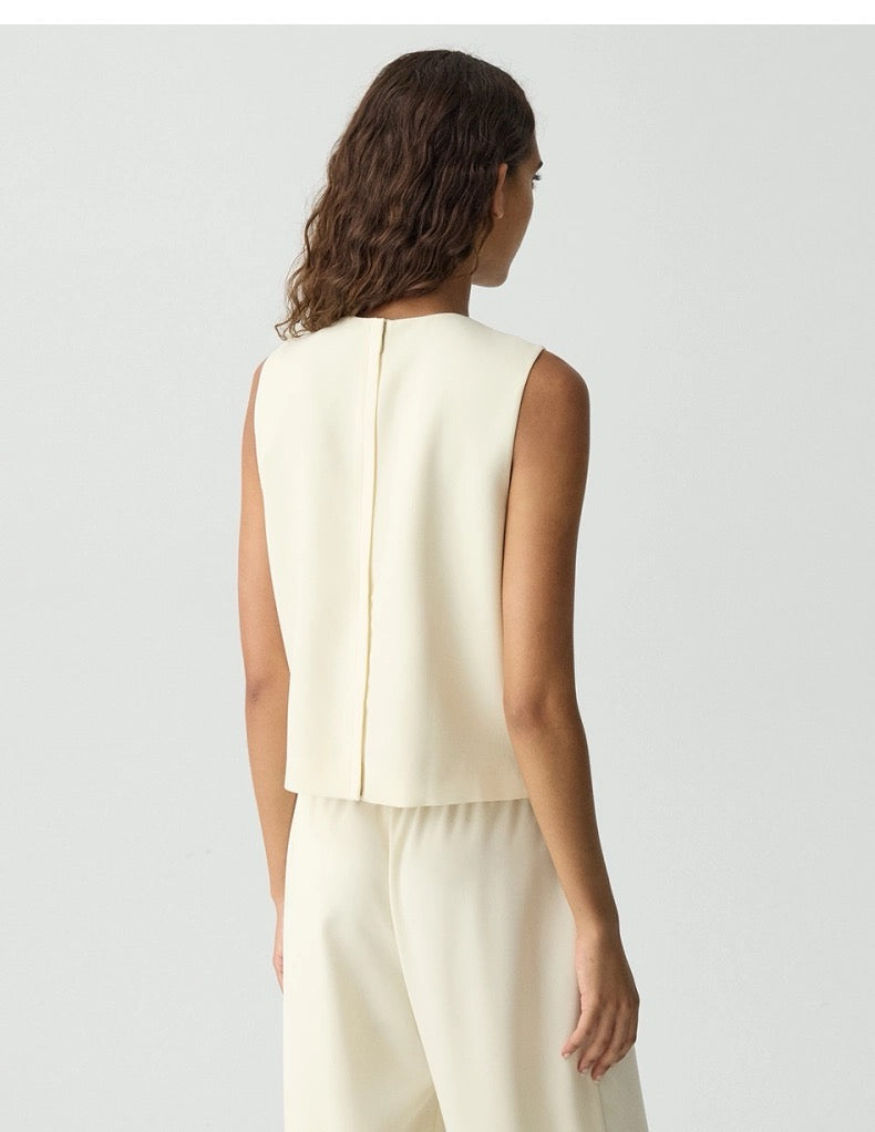 Crepe Lined Tank Top