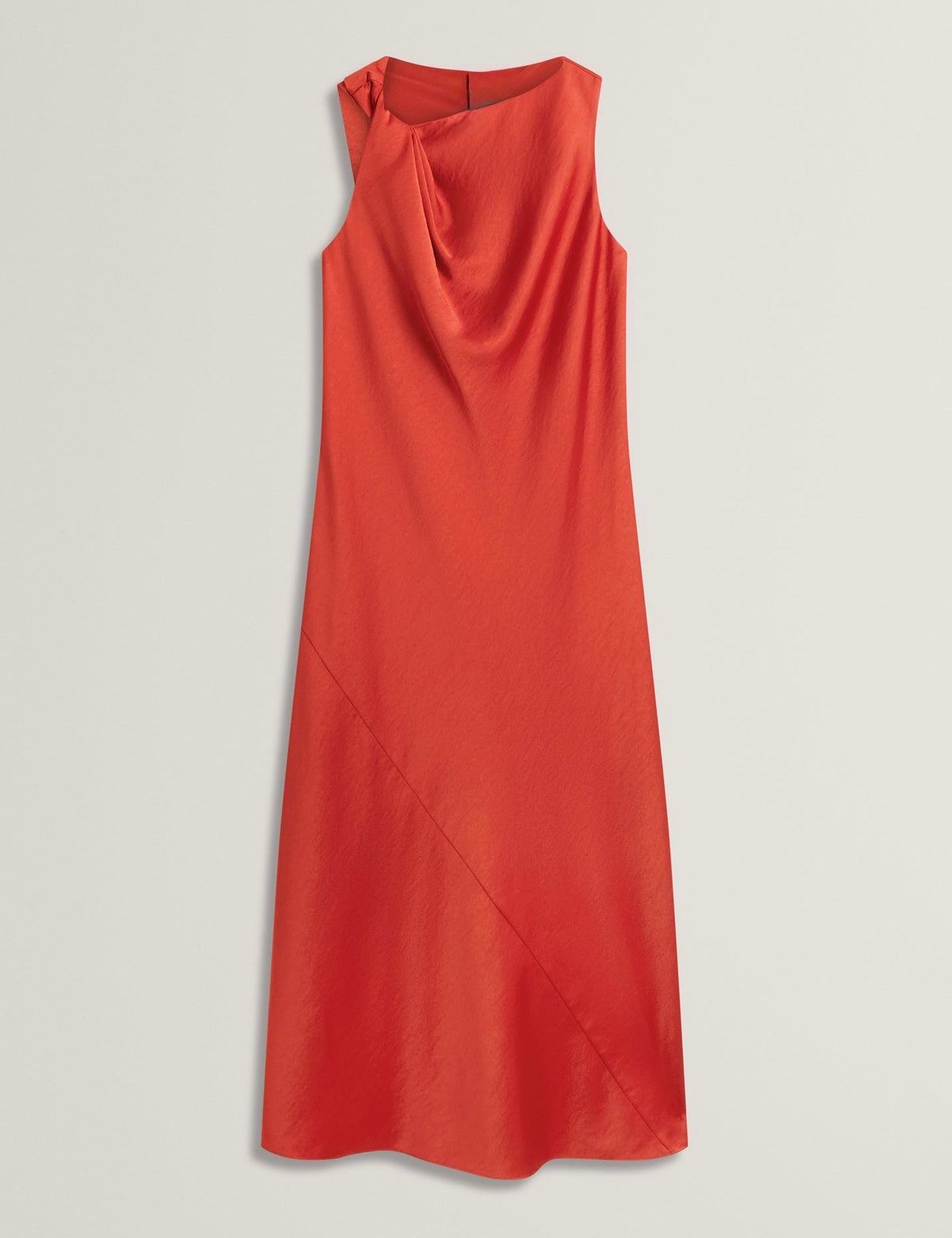Sateen Bias-Cut MIDI Dress