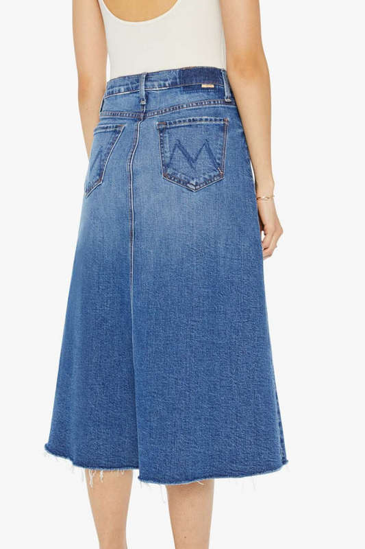 Denim Fray Skirt