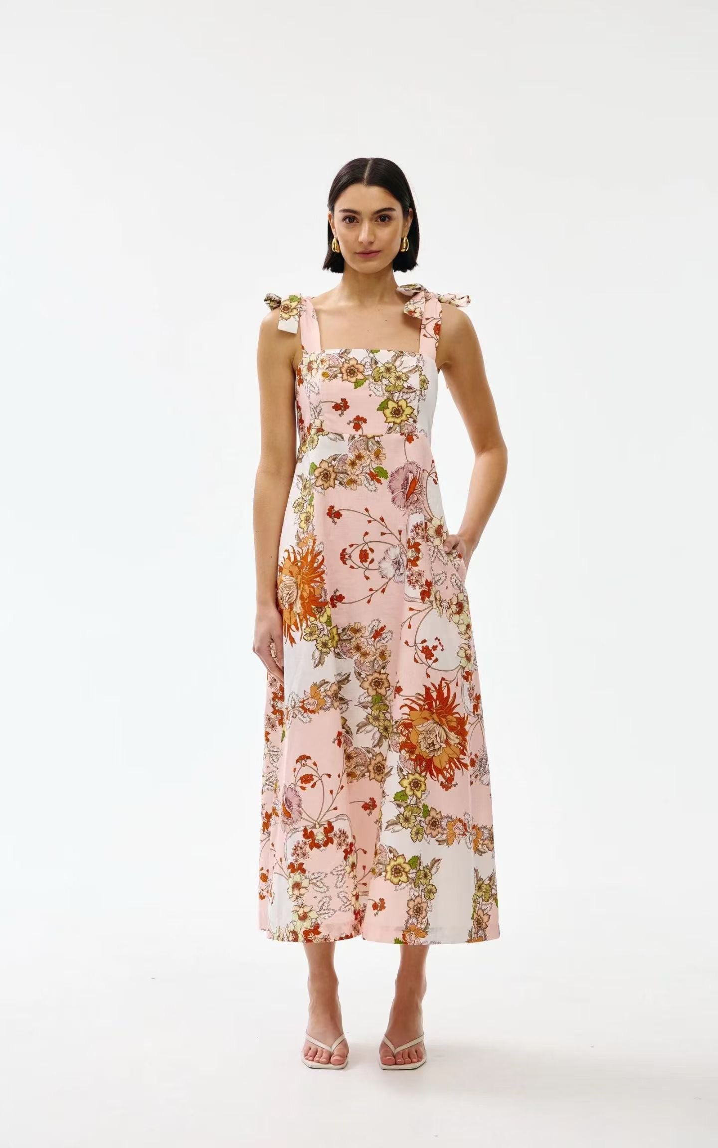Linen Printed Dress
