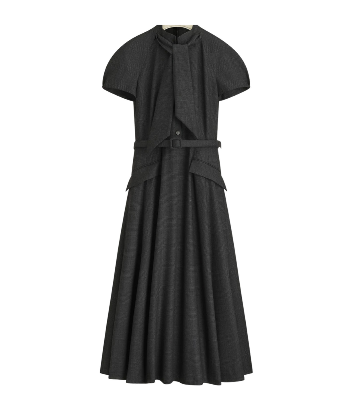 Tweed Tied Collar Dress