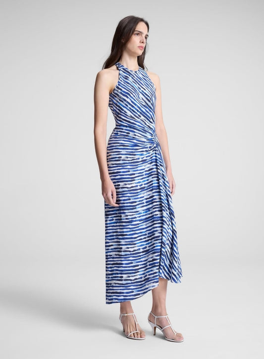 Silk Linen Bias-Cut Dress
