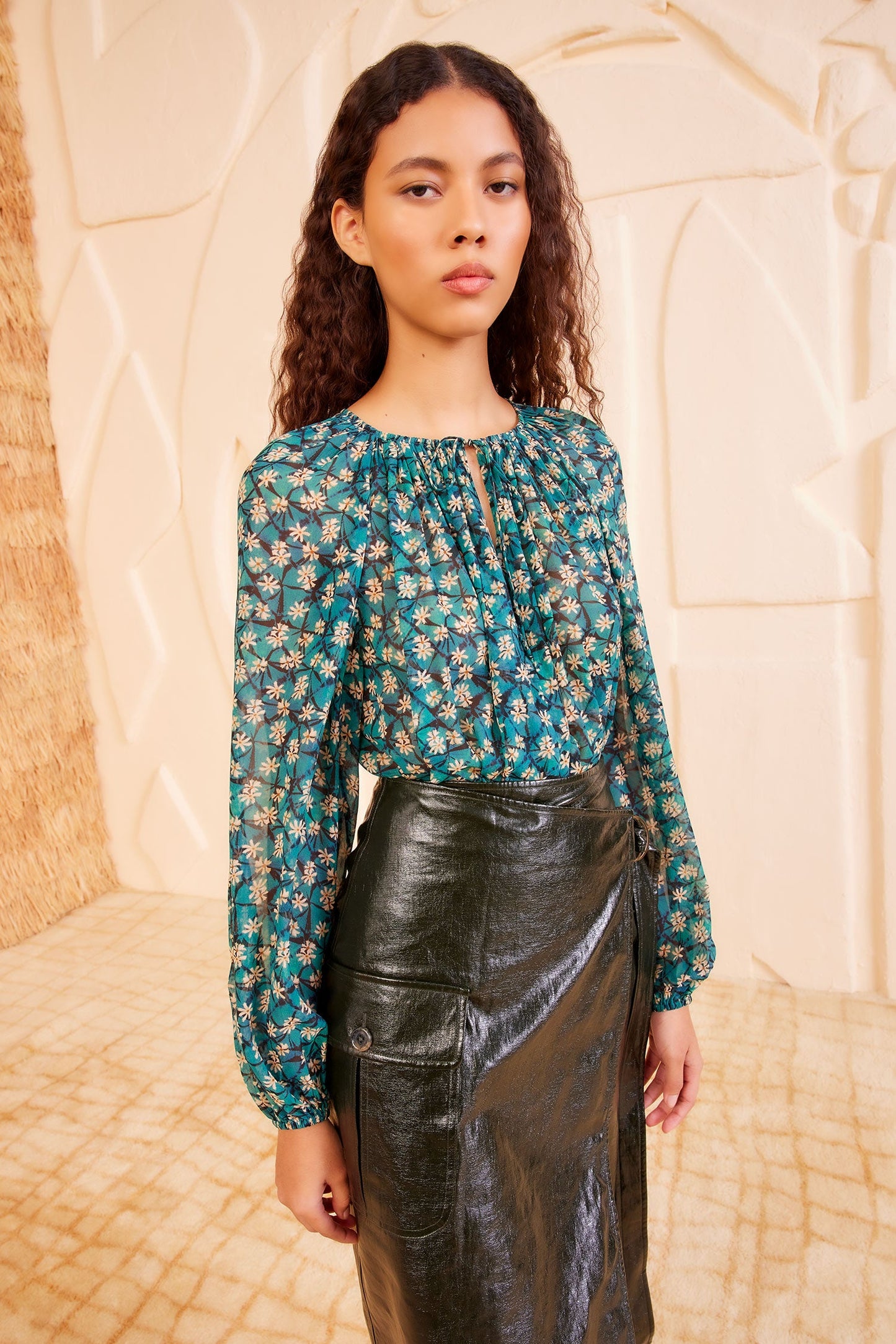 Silk Printed Top