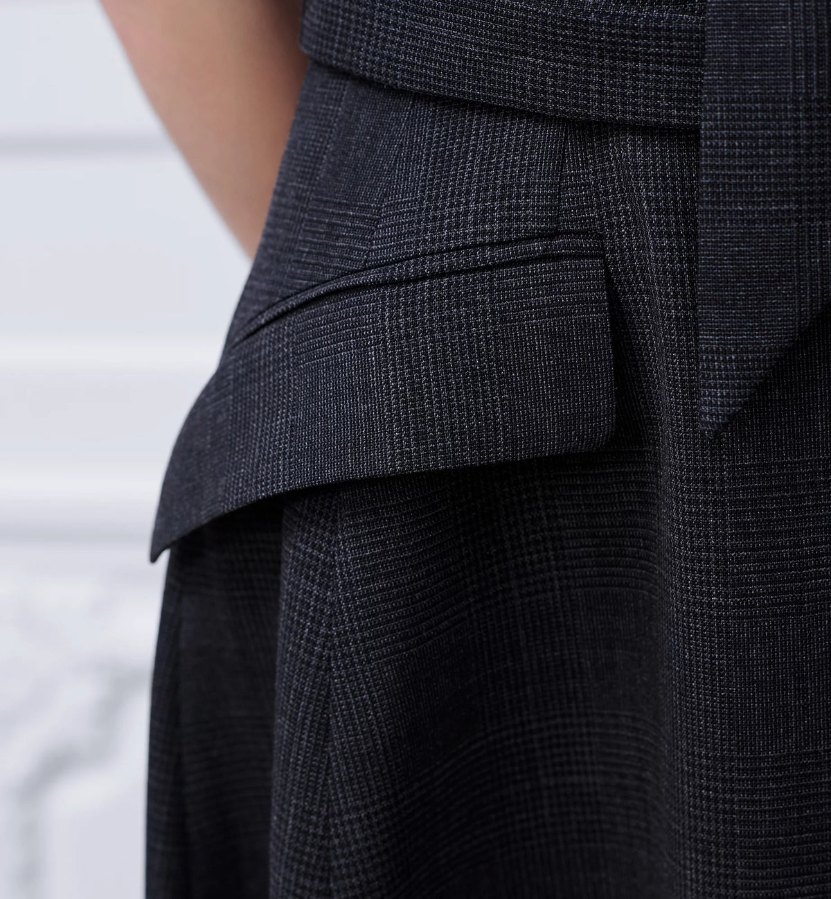 Tweed Tied Collar Dress