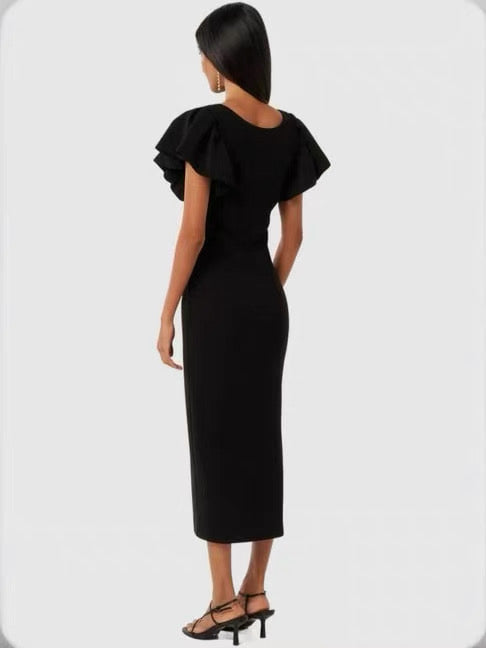 Flutter Sleeve BodyCon Dress