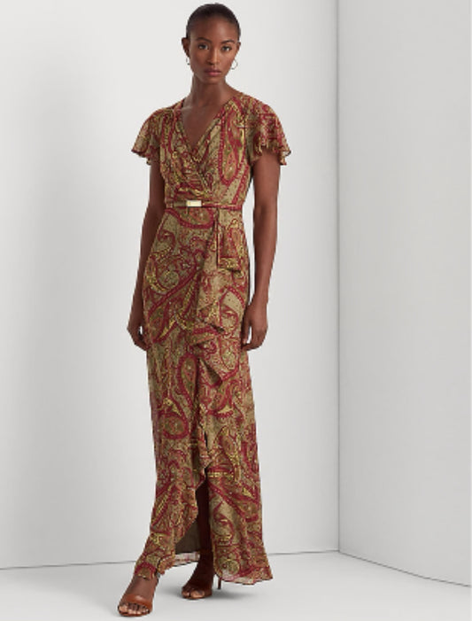 Paisley Ruffled Dress