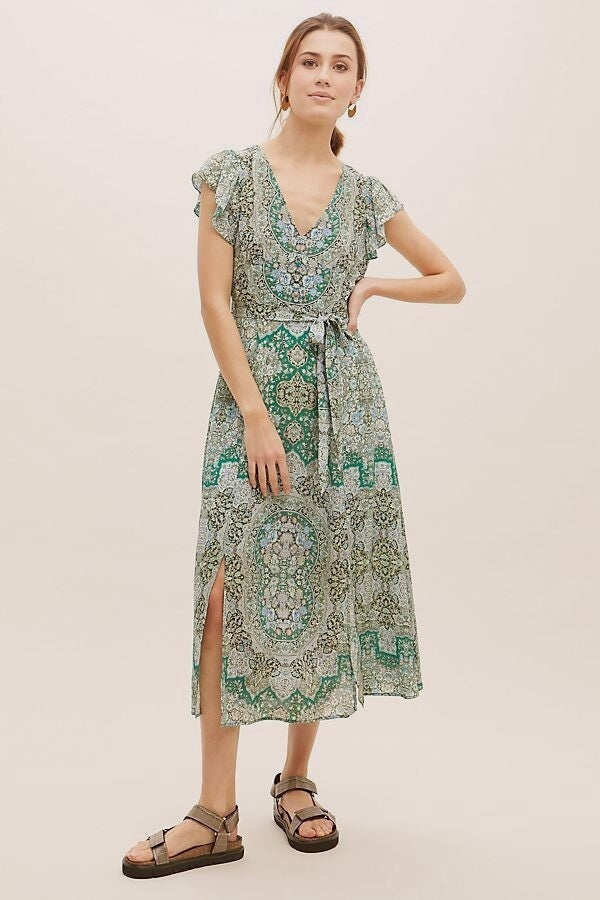 Viscose V-Neck Dress