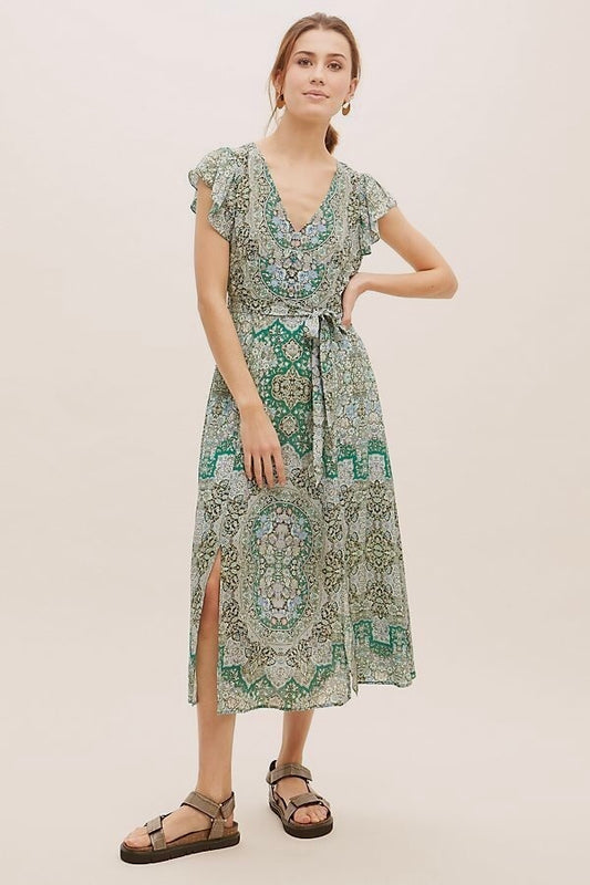 Viscose V-Neck Dress