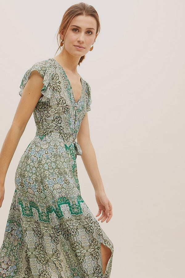 Viscose V-Neck Dress