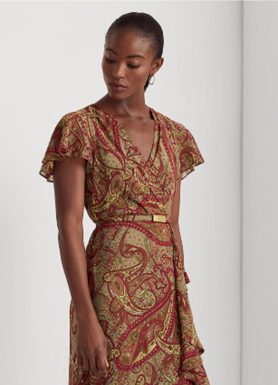Paisley Ruffled Dress