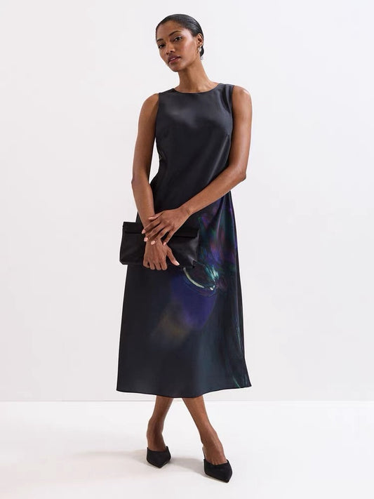 Georgette Bias-Cut Dress