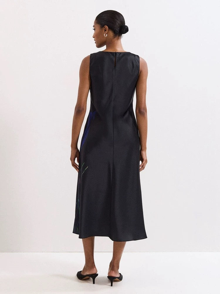 Georgette Bias-Cut Dress