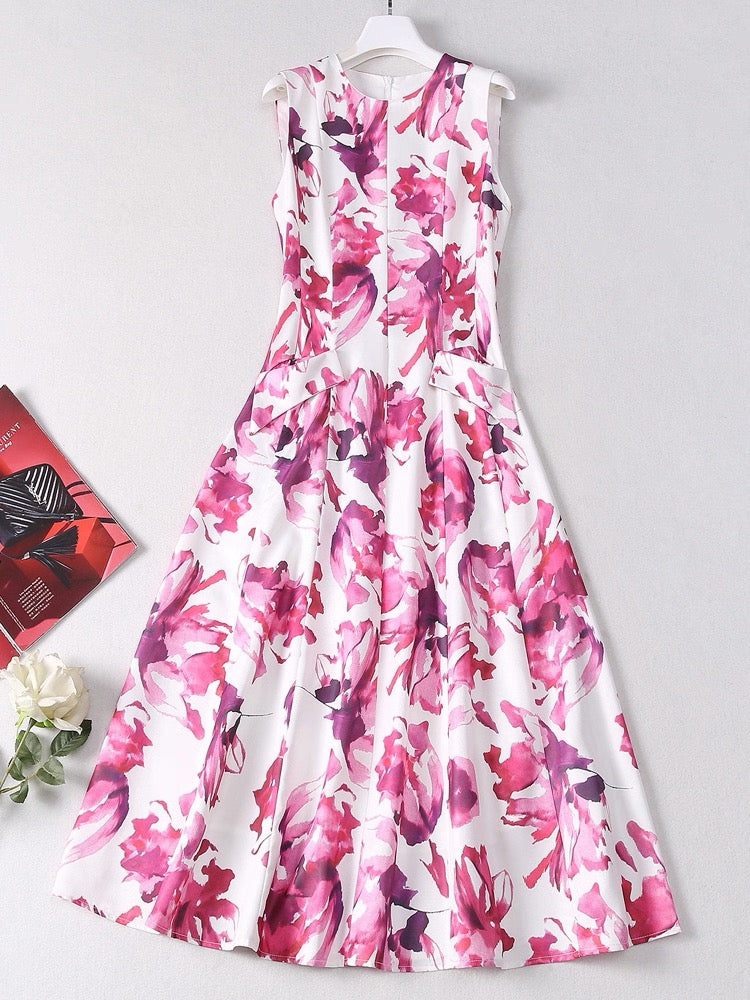 Printed Midi Dress