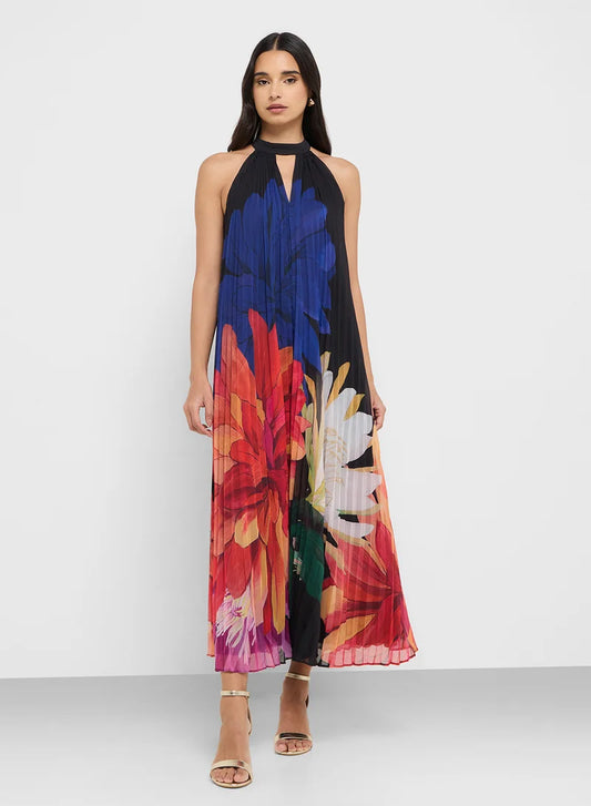 Pleated Maxi Dress