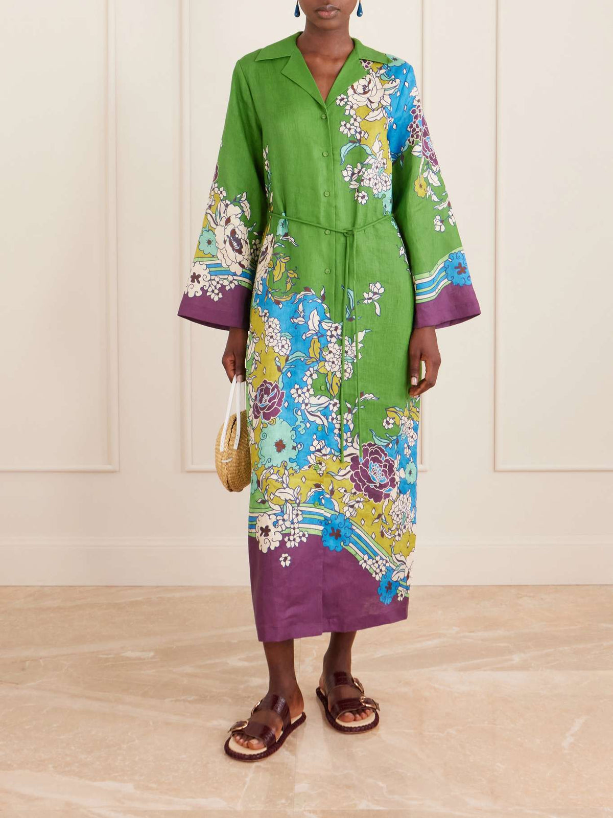 Linen Printed Dress