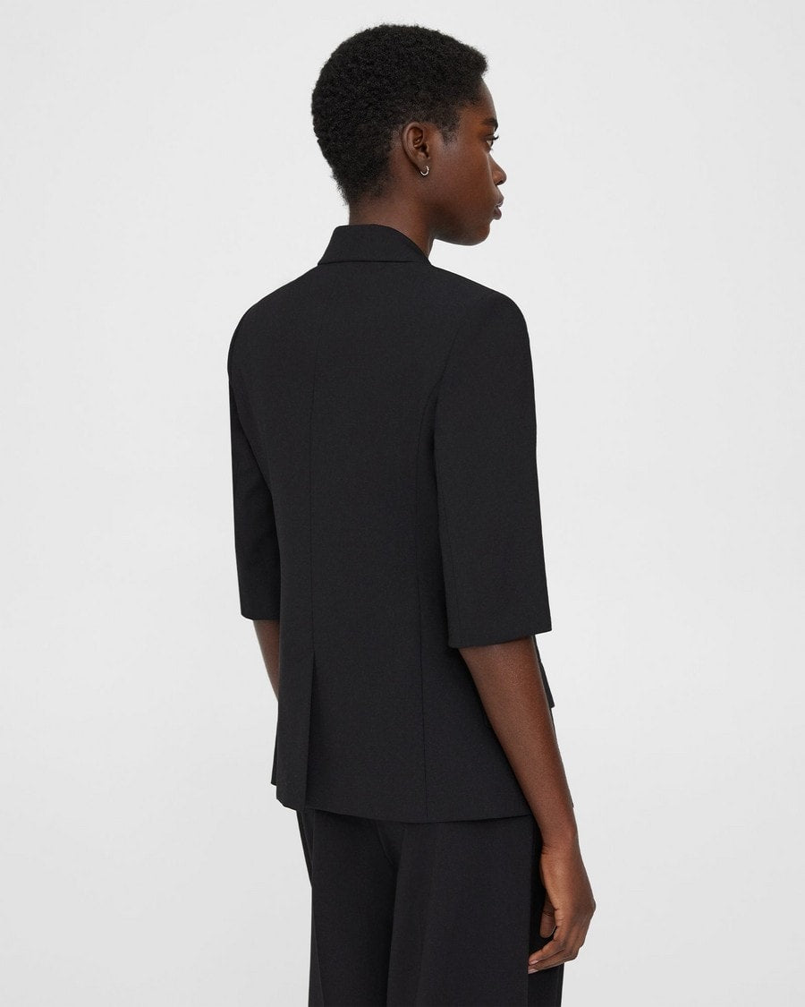 Wool Mid-Sleeve Blazer