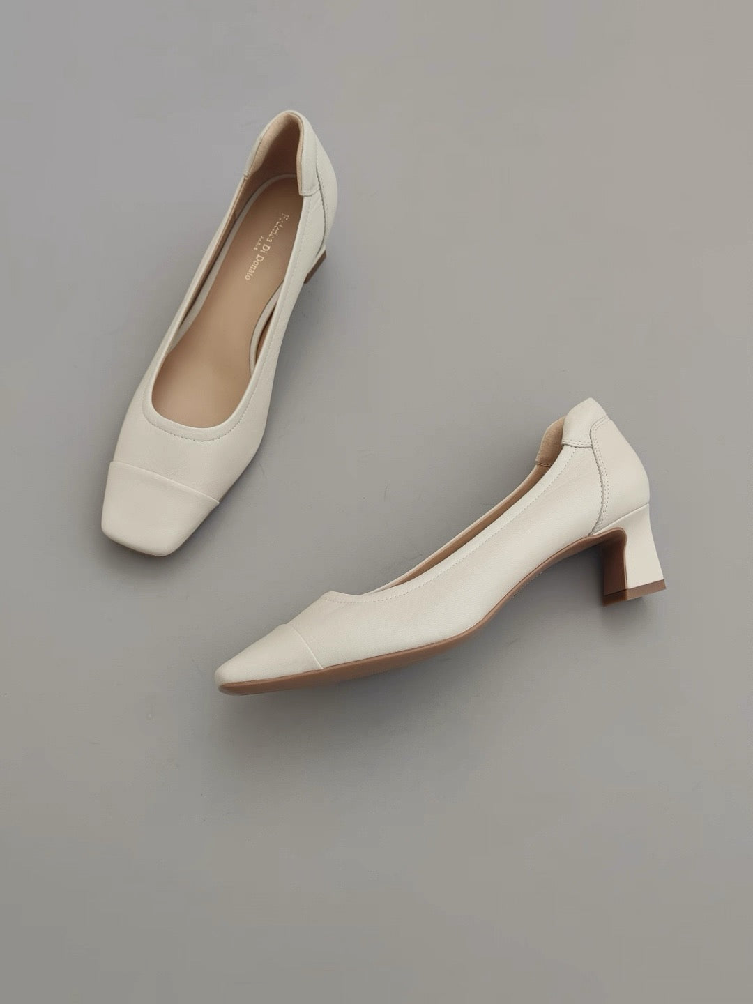 Leather Low-Heel Pump