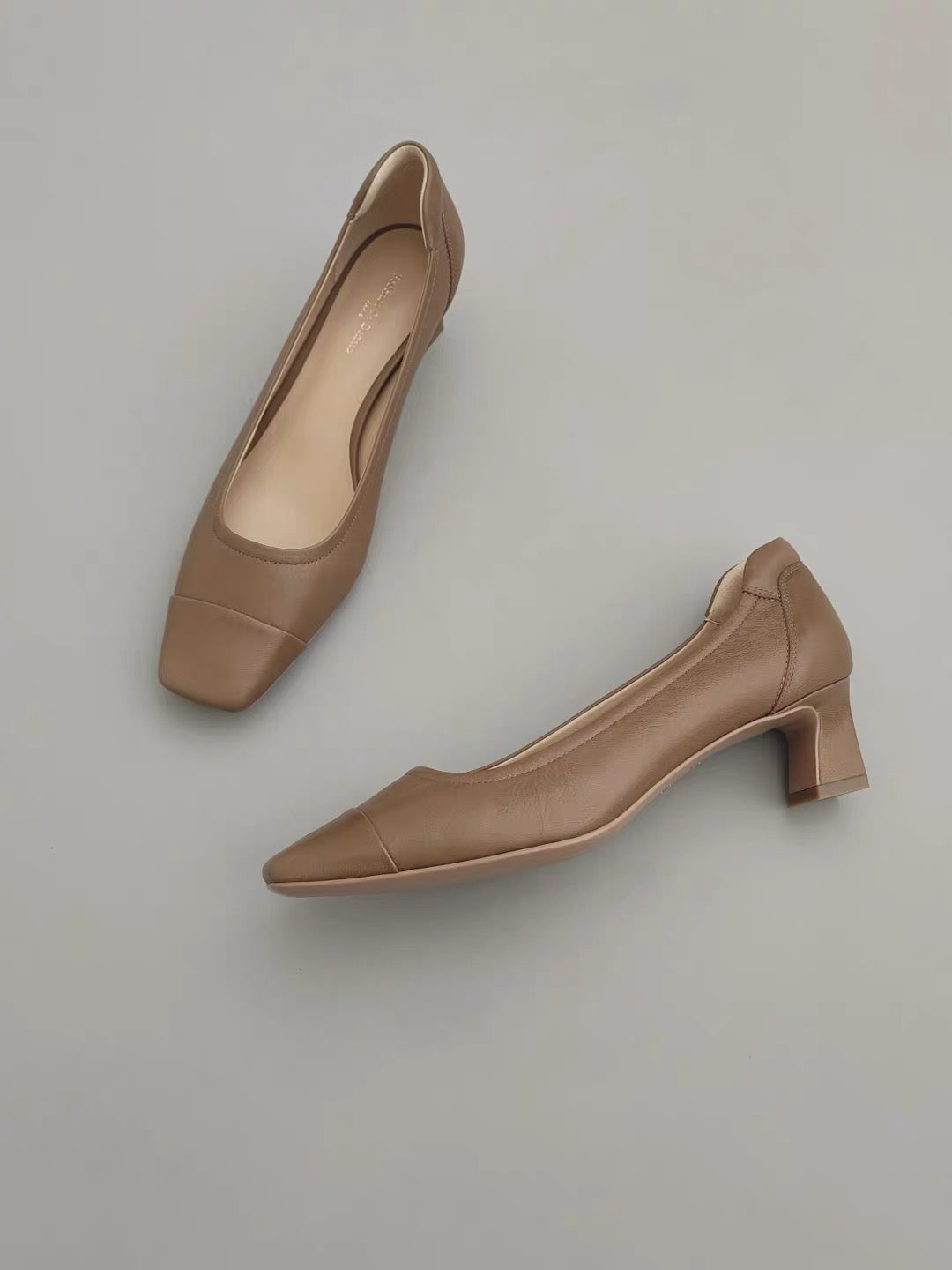 Leather Low-Heel Pump