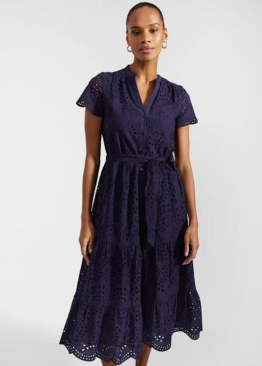 Full Eyelet Midi Dress