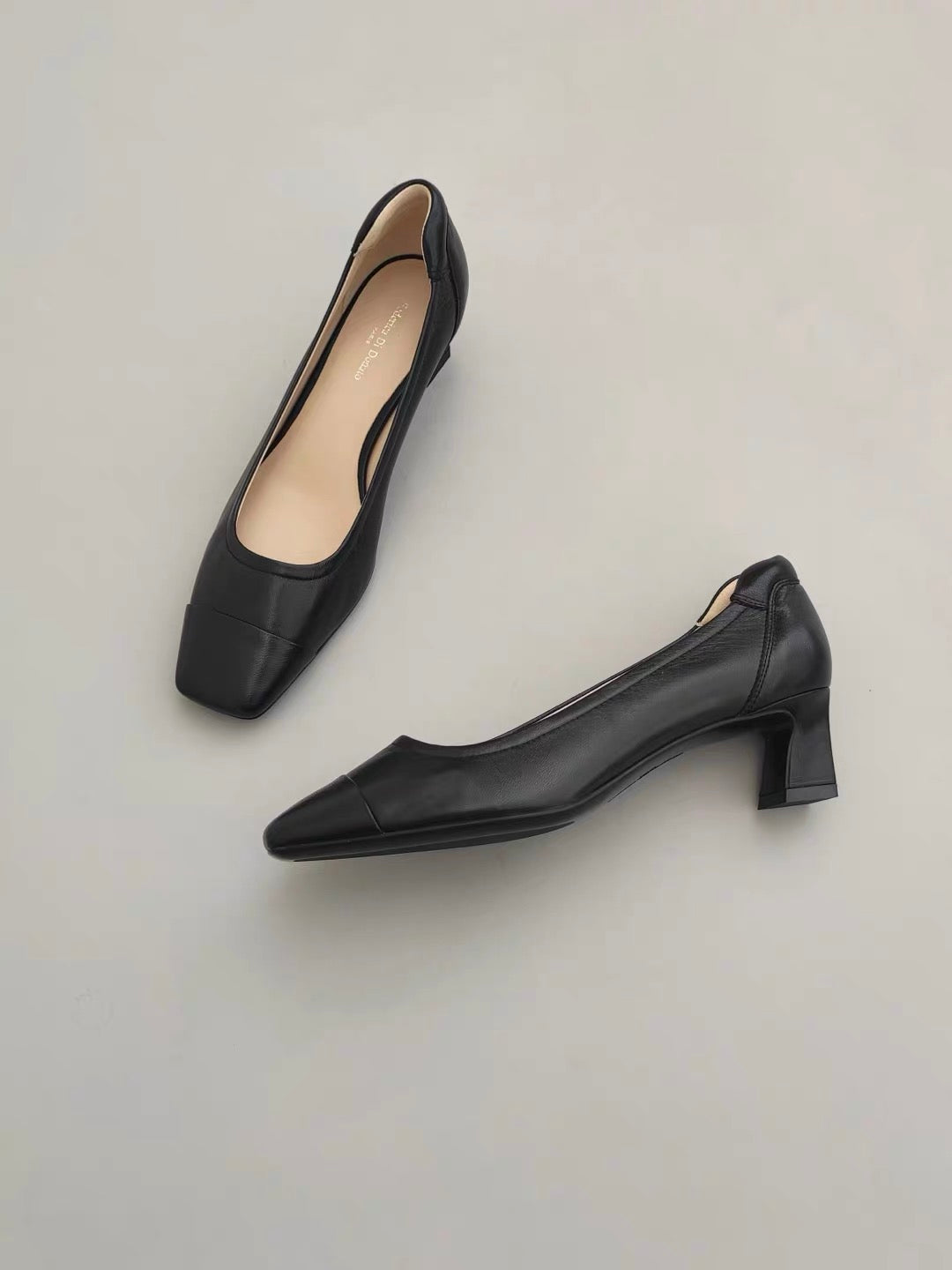 Leather Low-Heel Pump