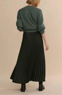 Pleated Midi Skirt