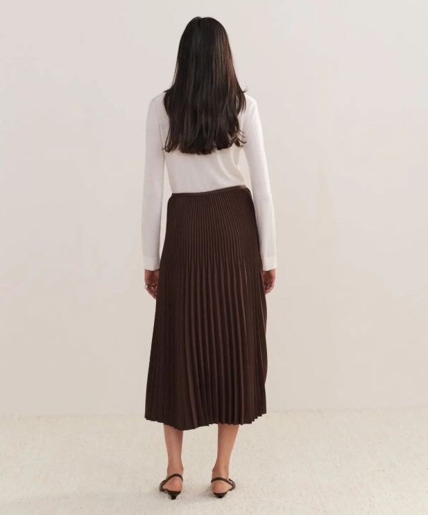 Pleated Midi Skirt