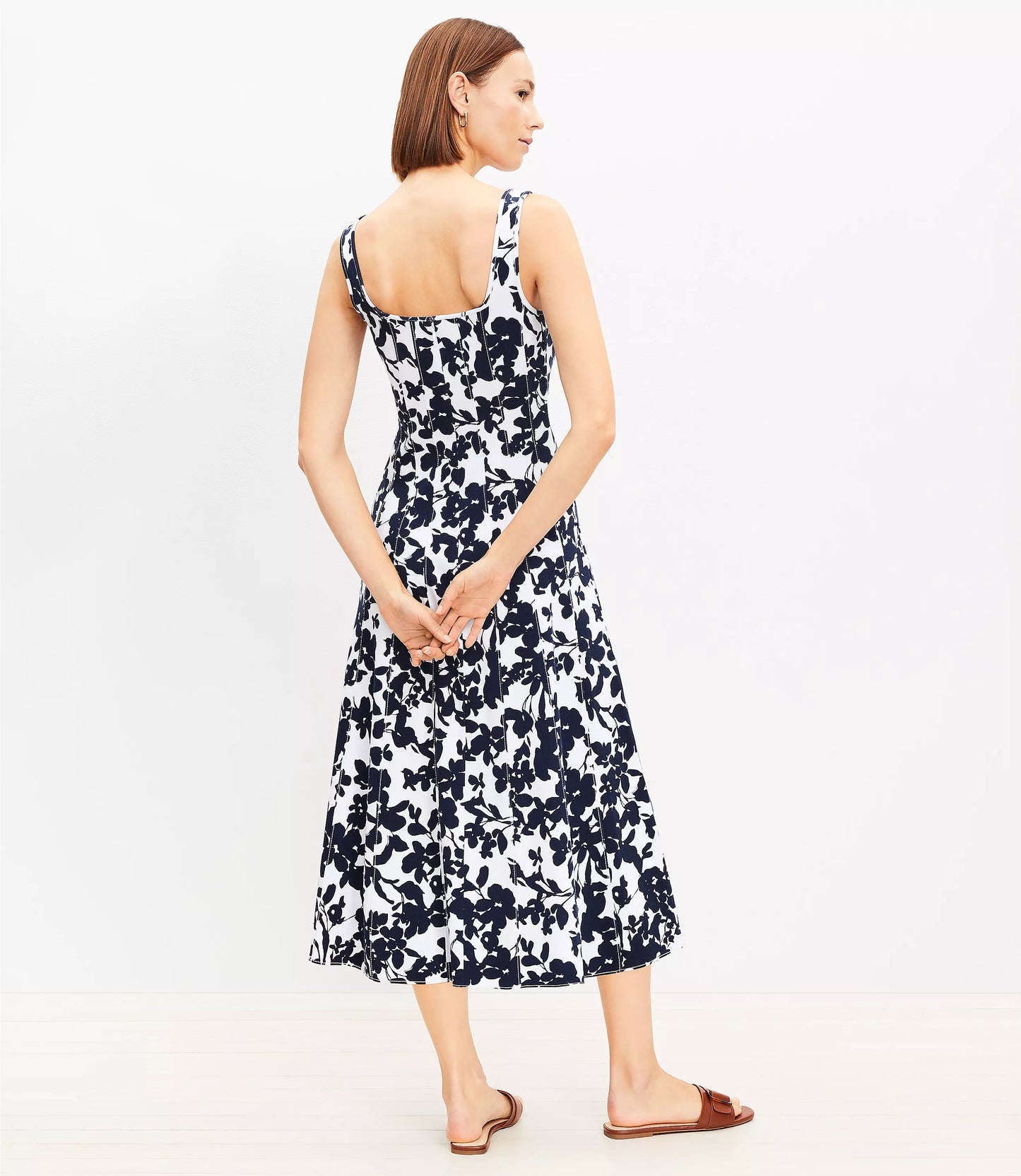 Spandex Printed Midi Dress