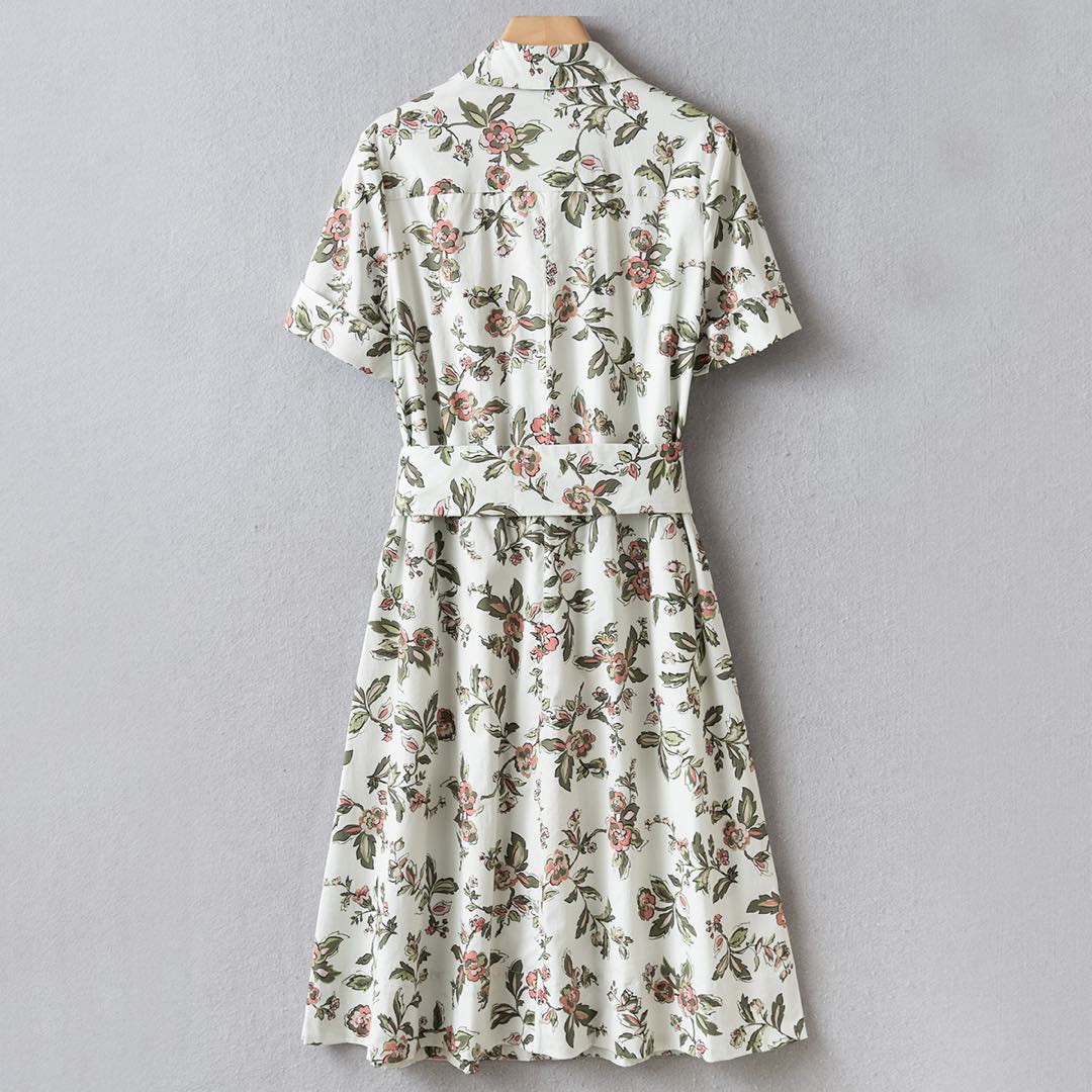 Cotton Printed Shirt Dress