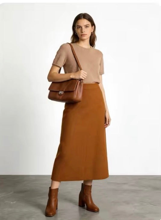 Leather Fold-Over Flap Bag