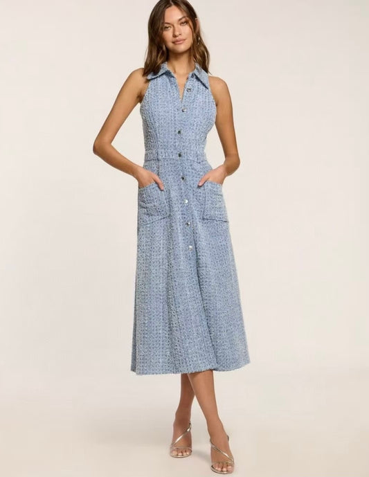 Light Tweed Midi Dress