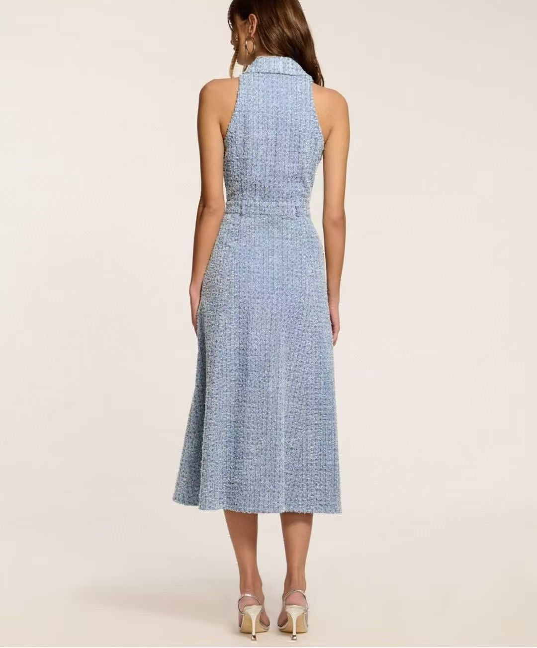Light Tweed Midi Dress
